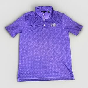 Bobby Jones Mens Belle Glade Short Sleeve Polo Shirt Medium (M) Purple Golf